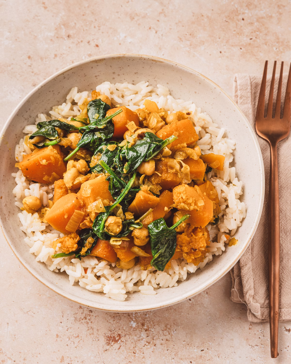 Butternut Squash Spinach Curry
