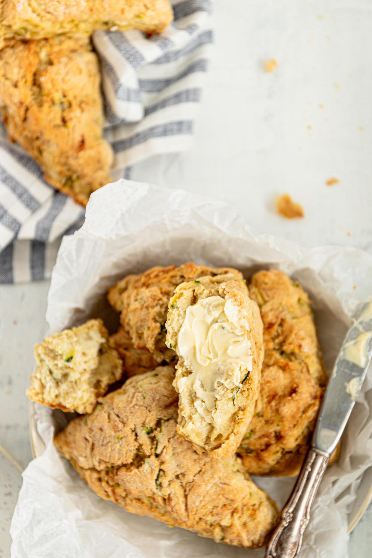 Zucchini Cheddar Scones