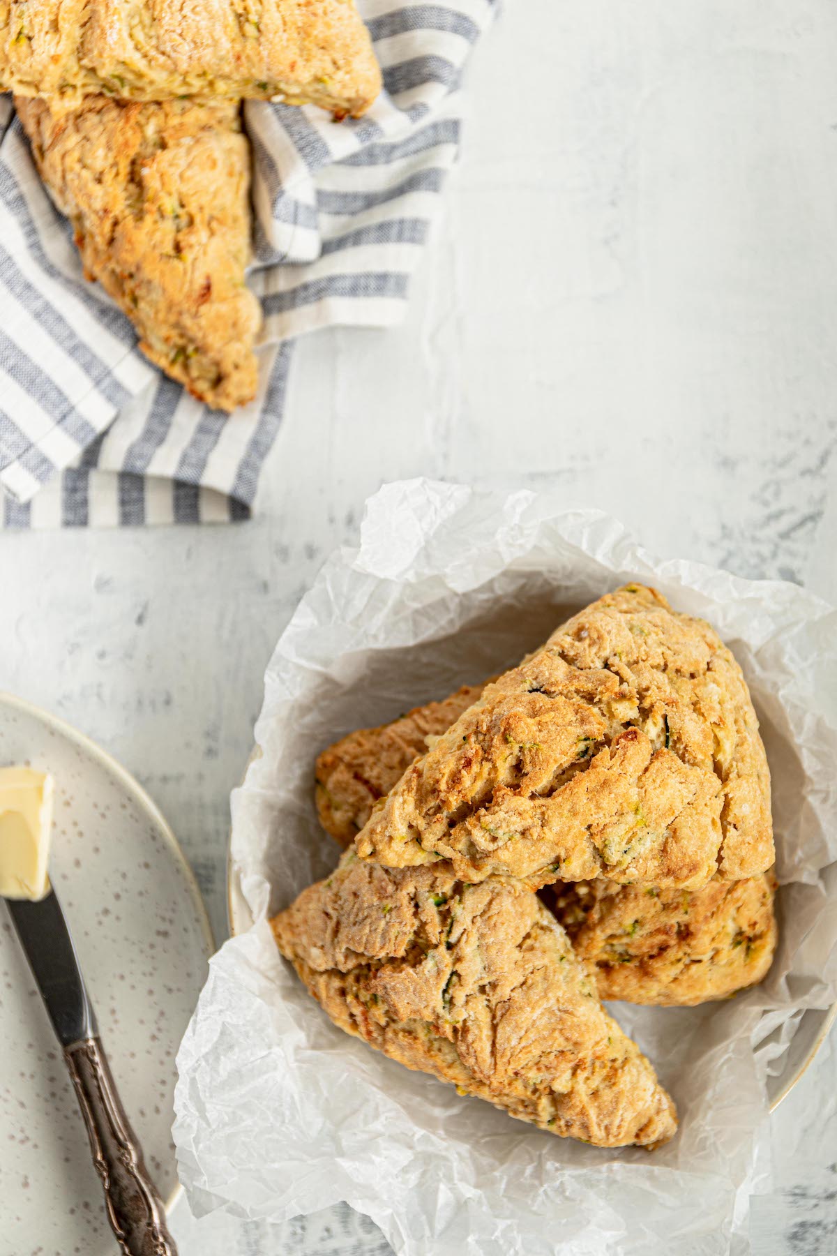 Zucchini Cheddar Scones