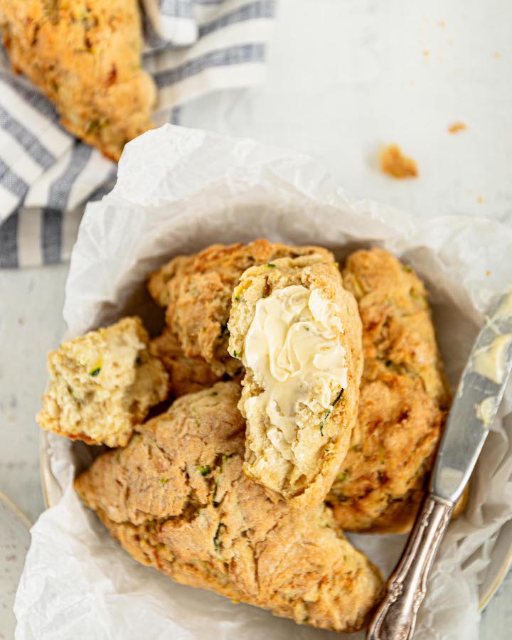 Zucchini Cheddar Scones