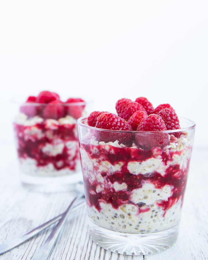 Raspberry Overnight Oats - Spoonful of Kindness