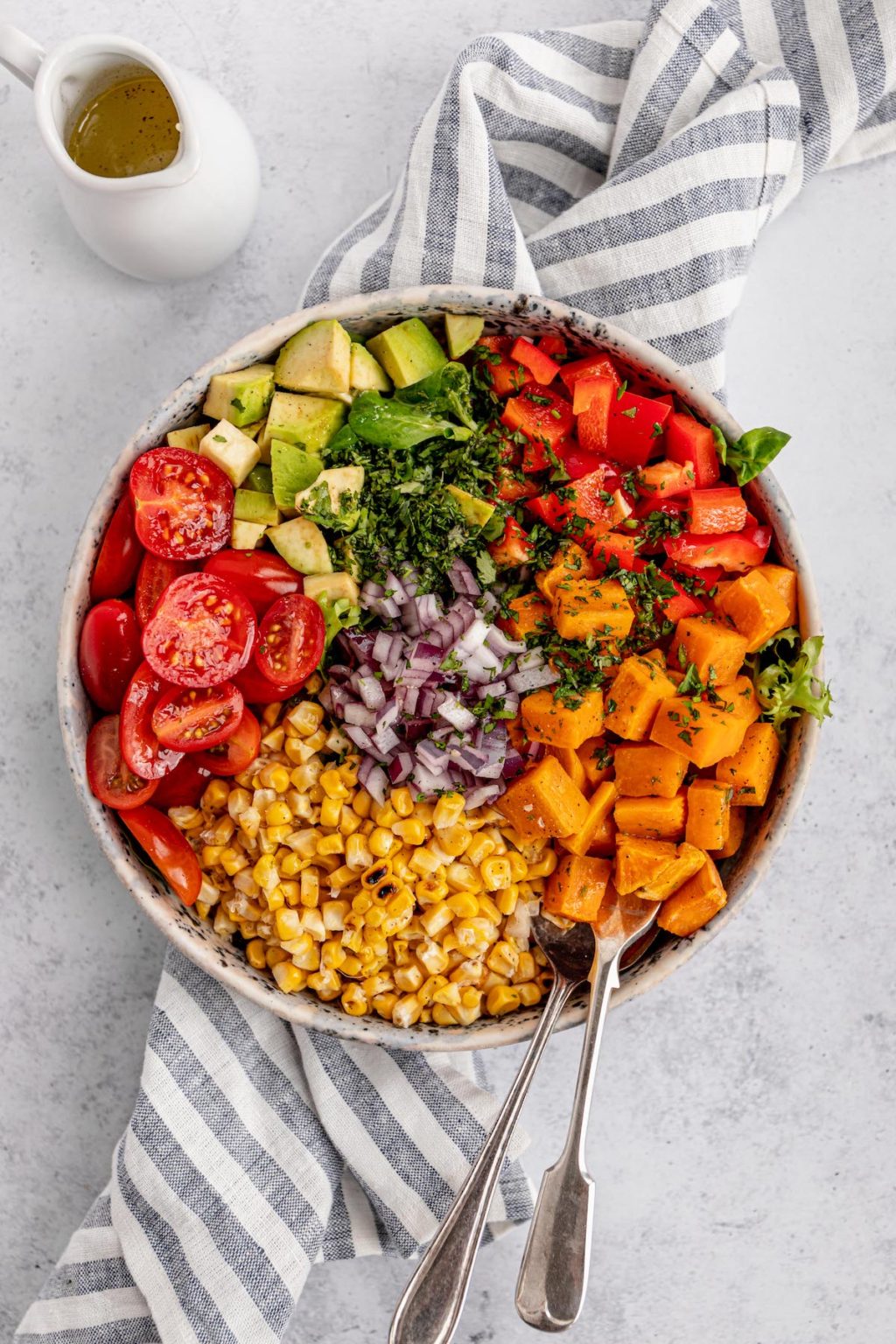 Grilled Corn Salad with Avocado - Spoonful of Kindness