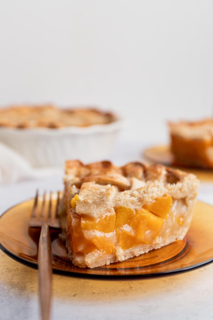 Easy Peach Pie with Canned Peaches - Spoonful of Kindness