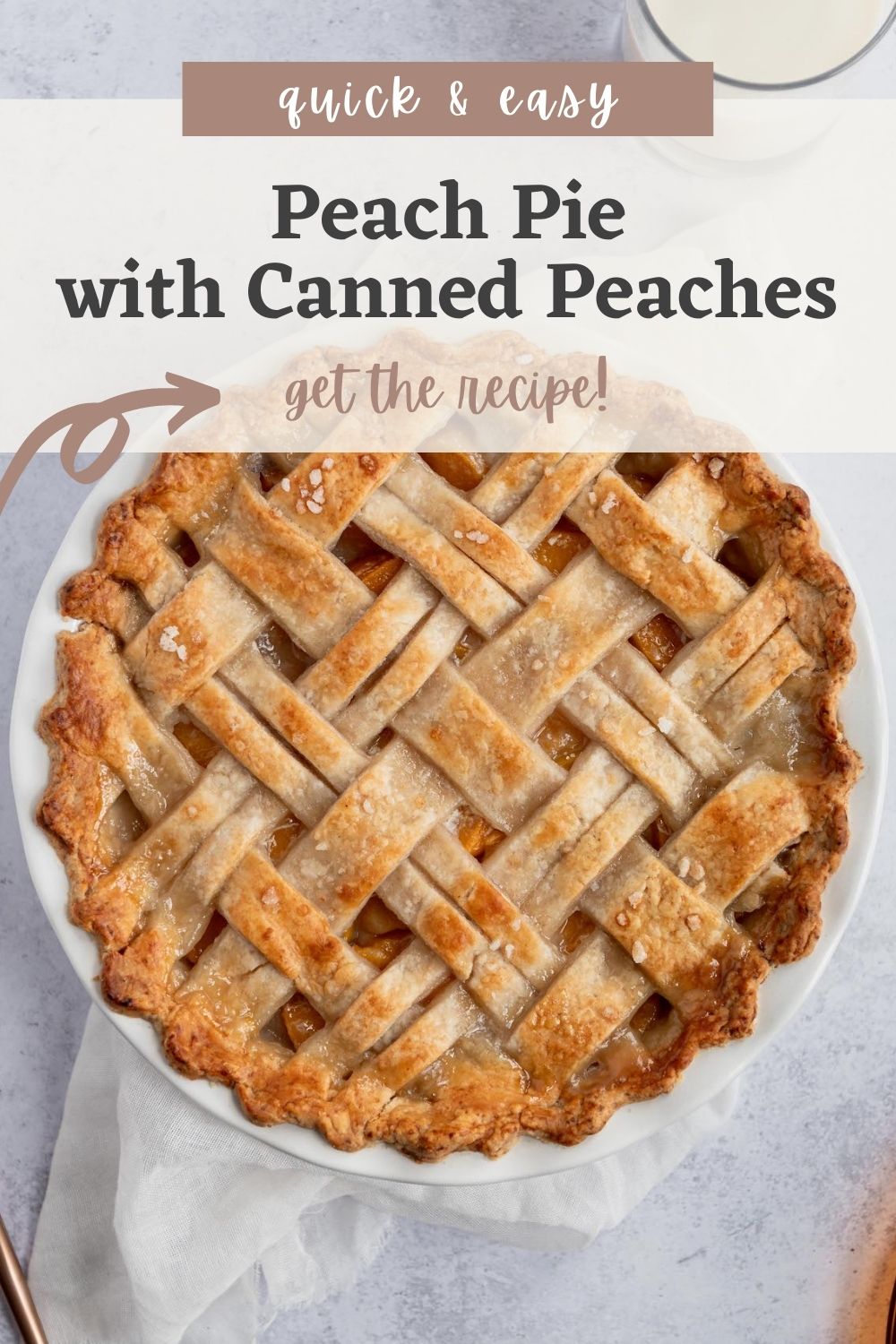 Peach Pie with Canned Peaches