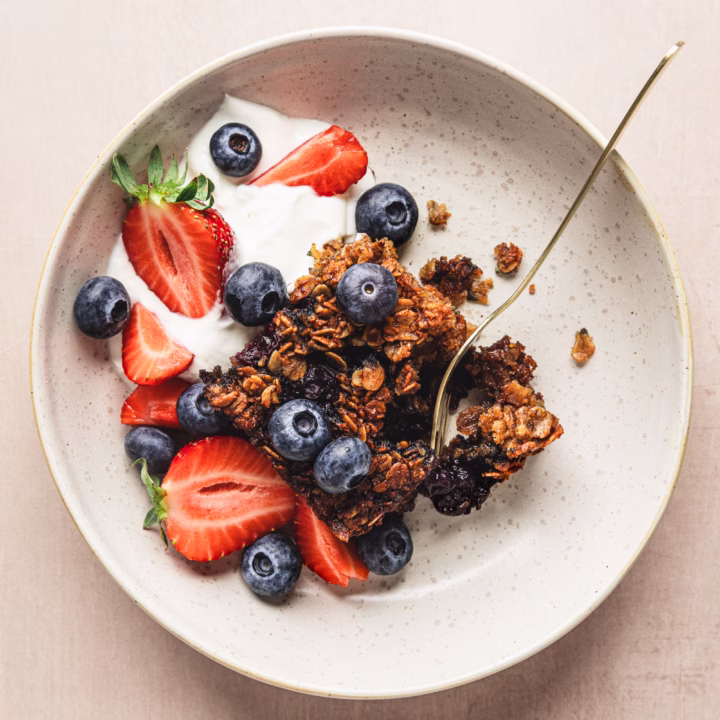 One-Bowl Blueberry Baked Oatmeal