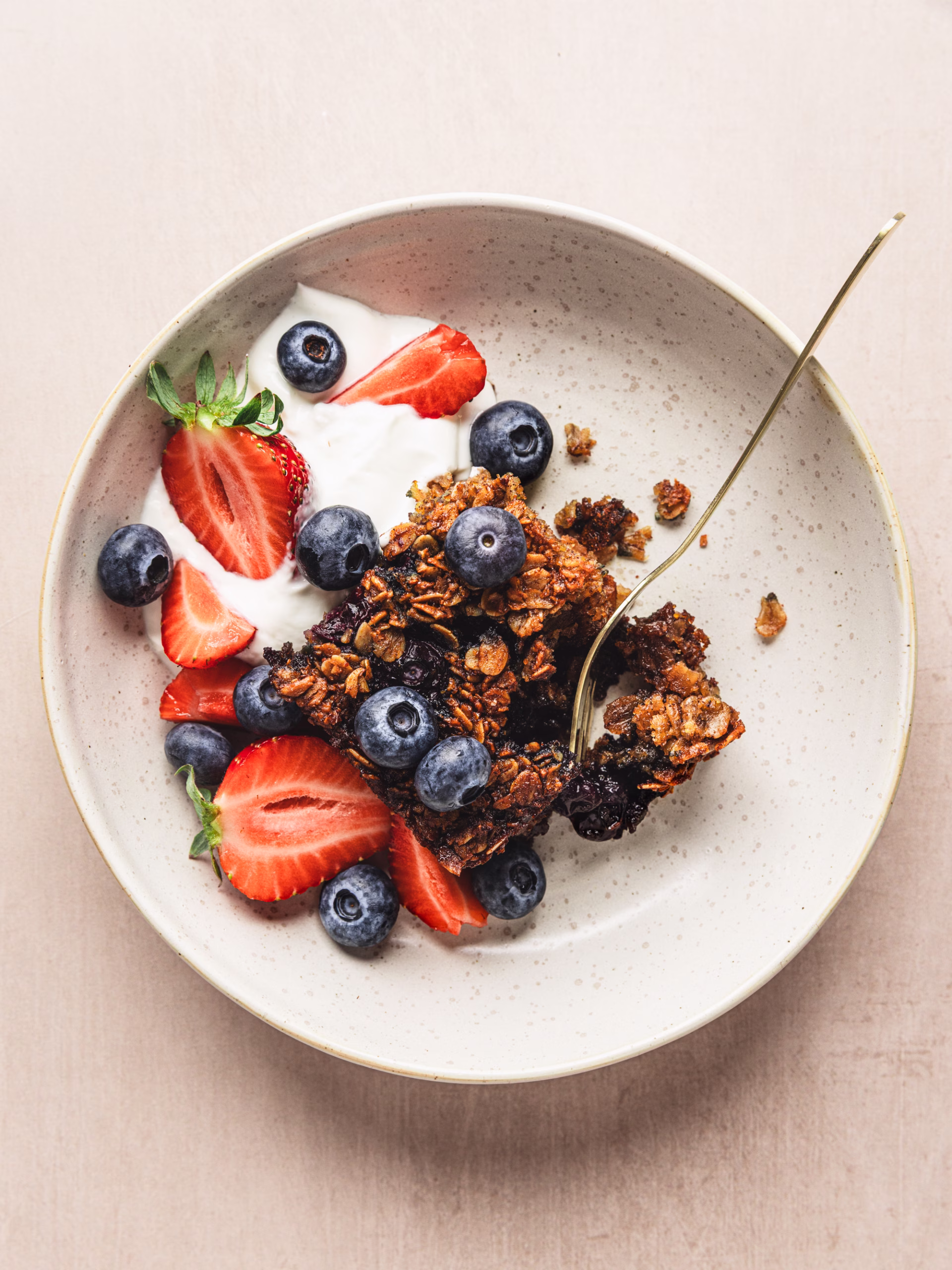 One-Bowl Blueberry Baked Oatmeal