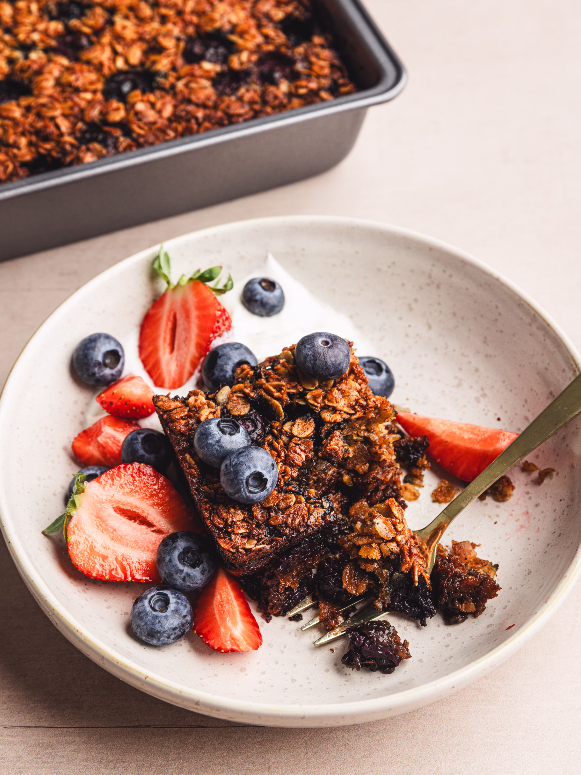 One-Bowl Blueberry Baked Oatmeal