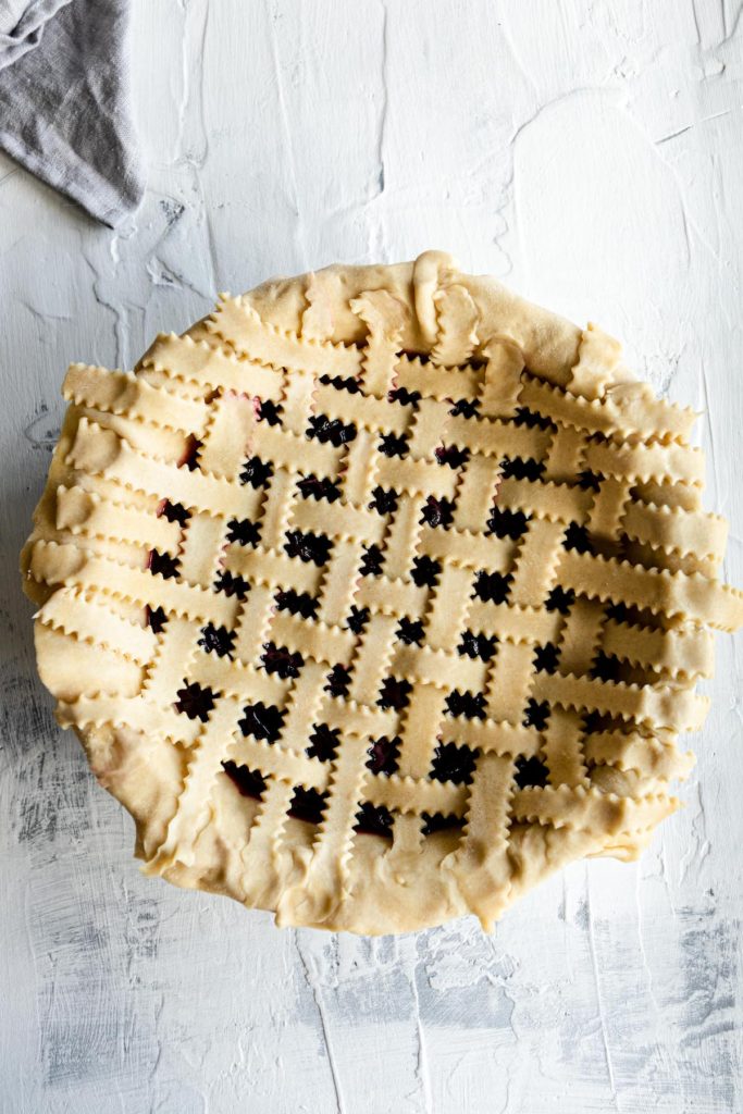 latticed pie crust