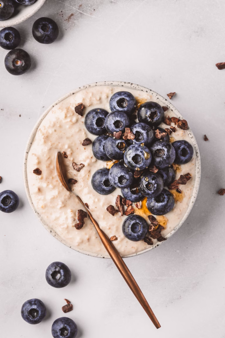 Blueberry Overnight Oats with Yogurt