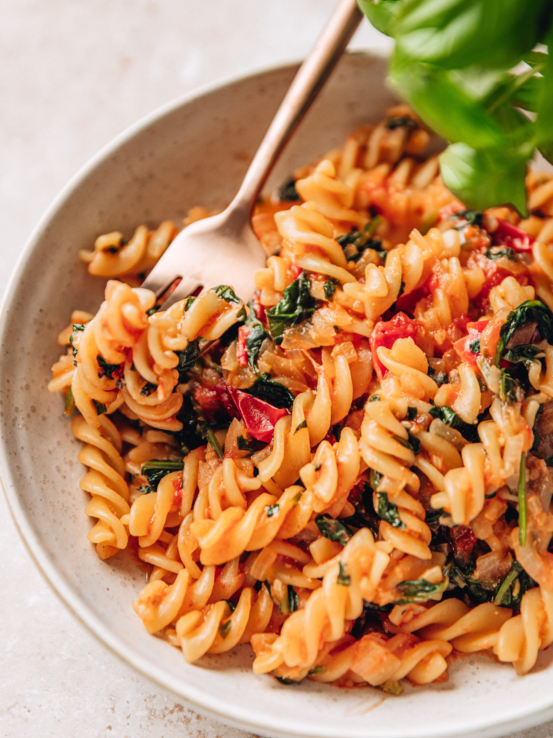 One-Pot Spinach Tomato Pasta