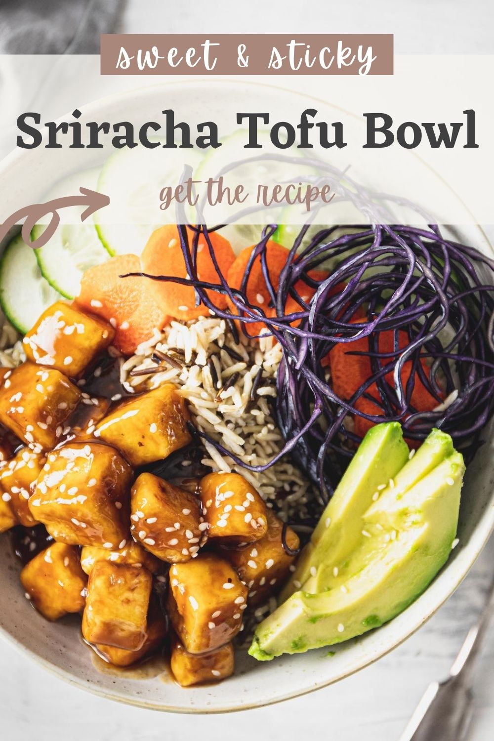Sticky Sriracha Tofu Bowl