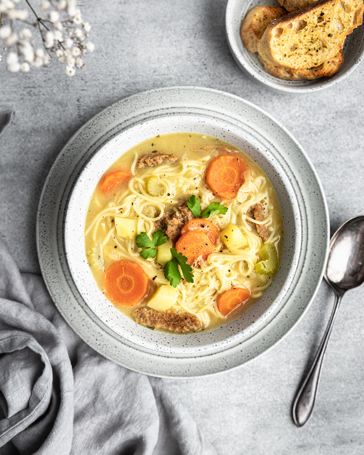 Vegan Chicken Noodle Soup