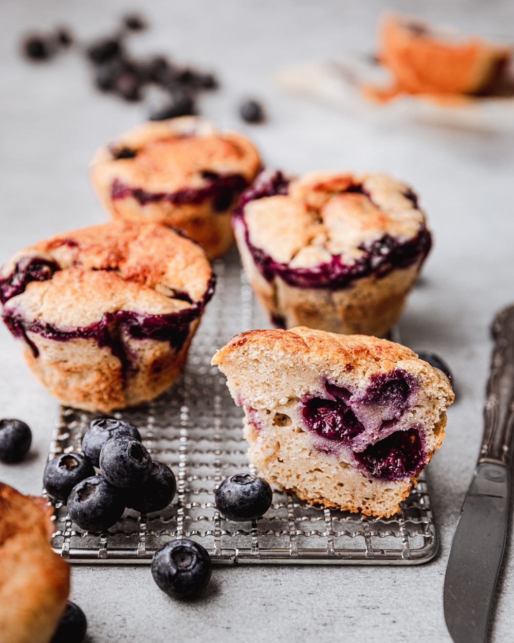 Healthy Lemon Blueberry Muffins