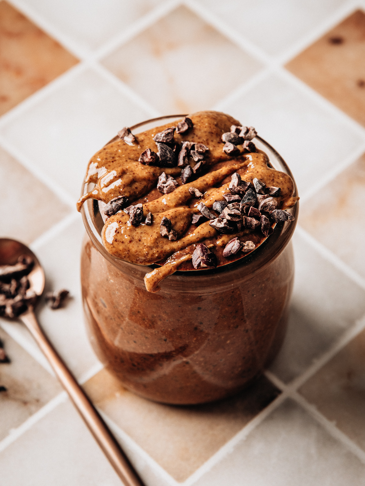 Chocolate Chia Pudding with Almond Butter