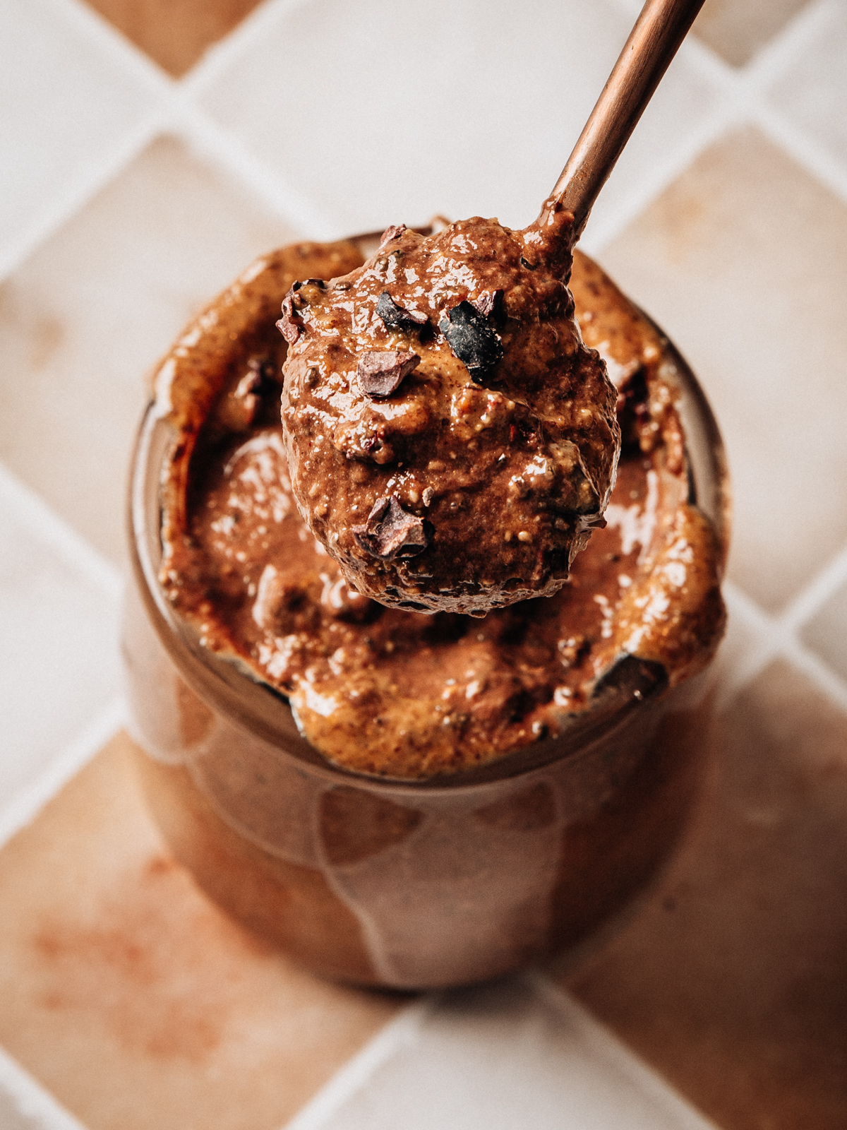 Chocolate Chia Pudding with Almond Butter