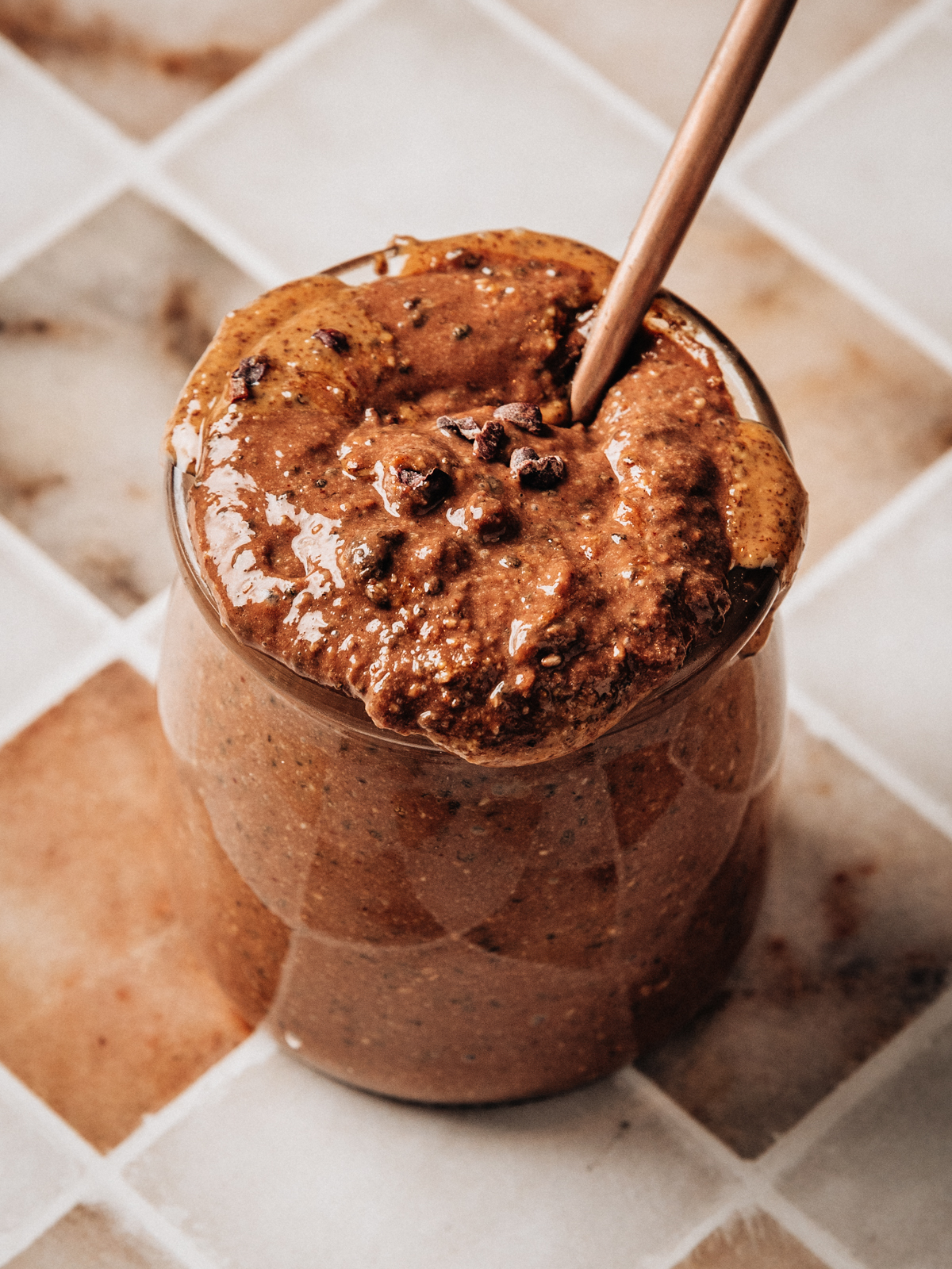 Chocolate Chia Pudding with Almond Butter