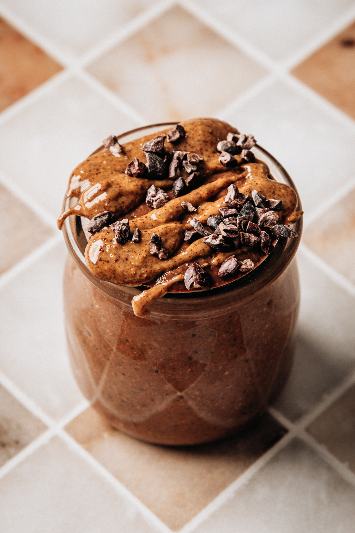 Chocolate Chia Pudding with Almond Butter