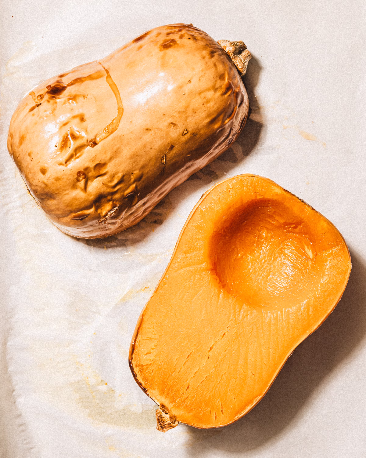 Vegan Butternut Squash Soup - Step 1: Roast