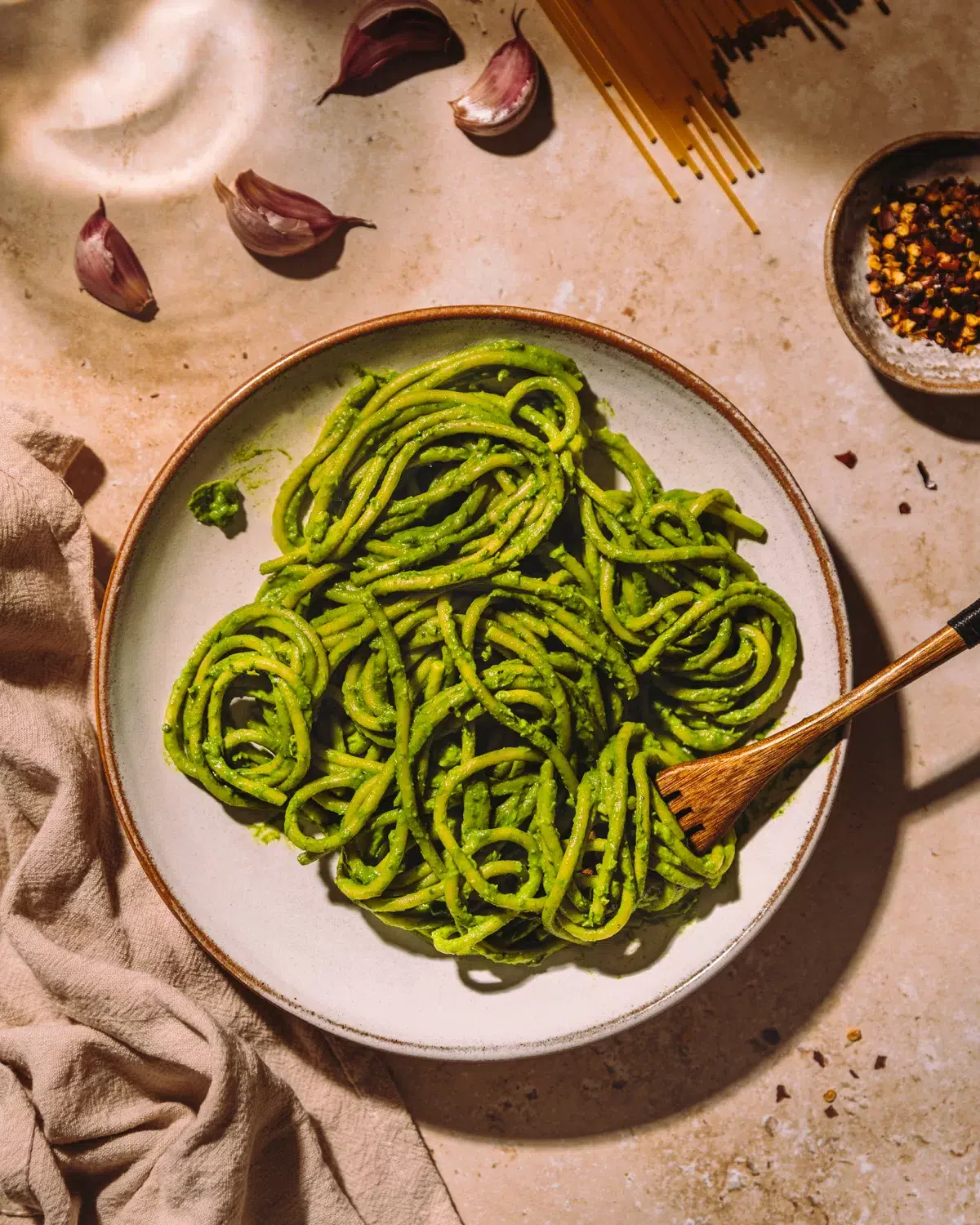 Vegan Spinach Pasta